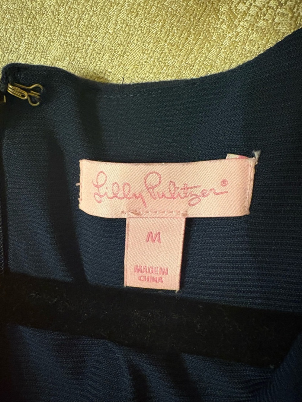 Lilly Pulitzer Navy Dress with Coral Label Detail - Picture 6 of 7